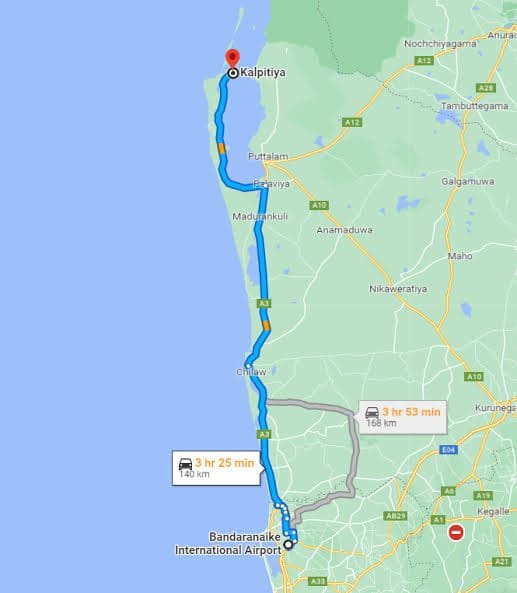 Traveling to Kalpitiya Sri Lanka